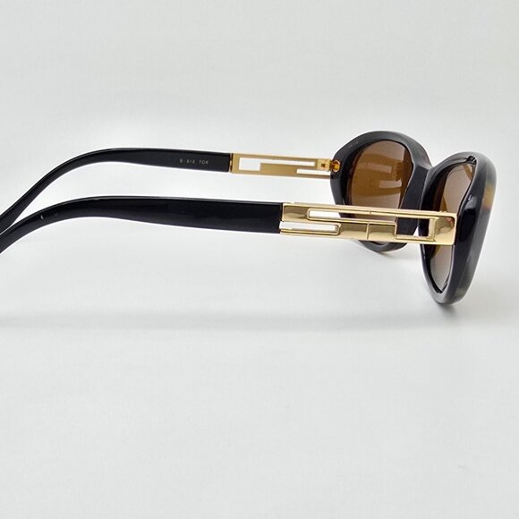 St. John S-513 Blonde Tortoise Gold Frame Dark Brown Lens Sunglasses Italy 54mm